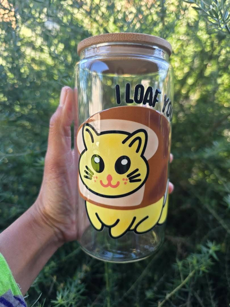 I loaf you glass tumbler