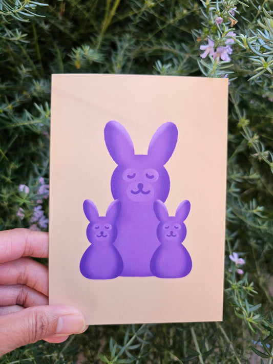 Three bunnies card