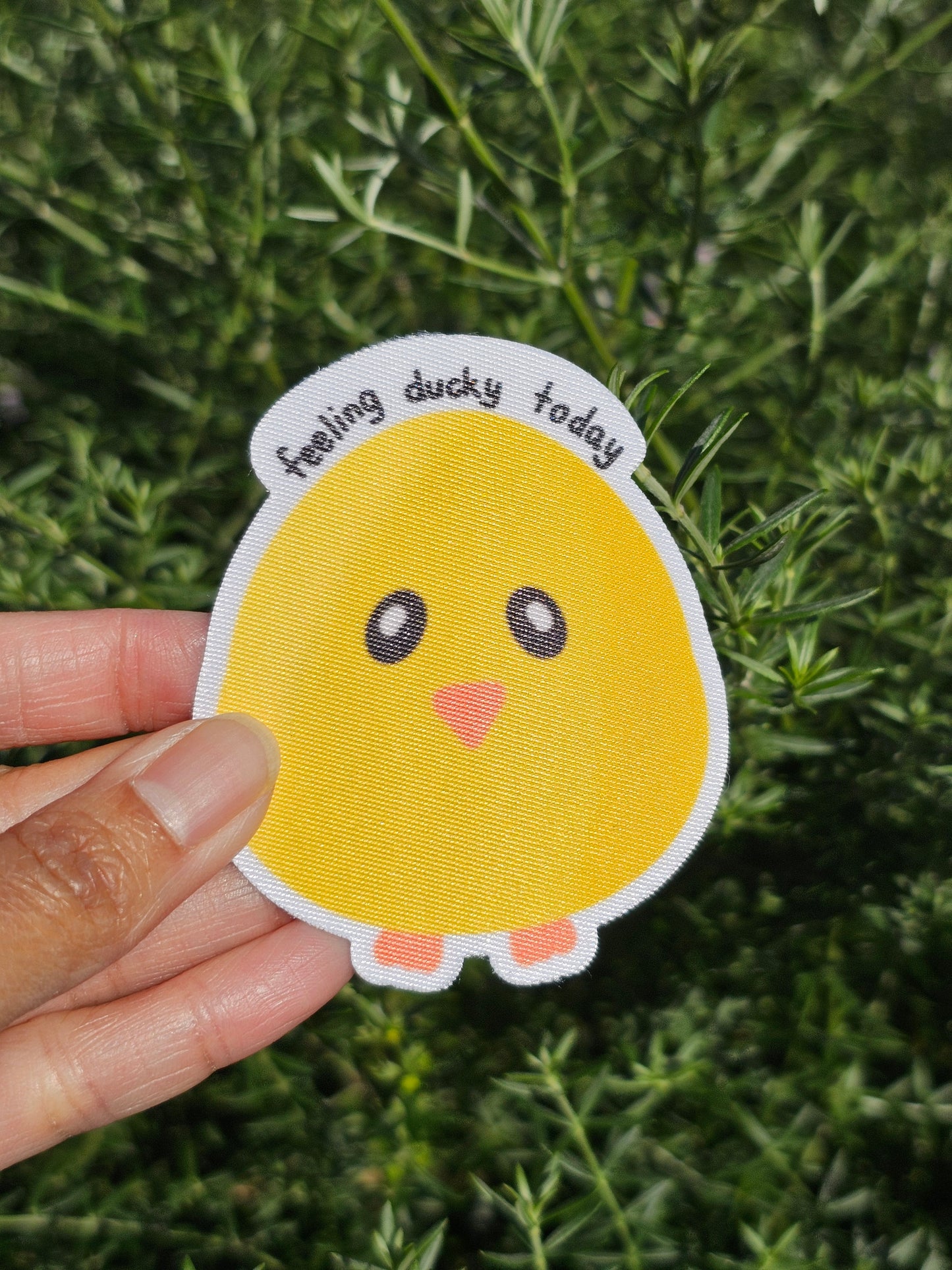 Feeling ducky fabric sticker