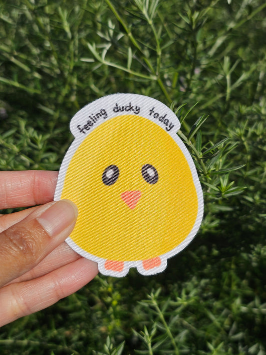 Feeling ducky fabric sticker