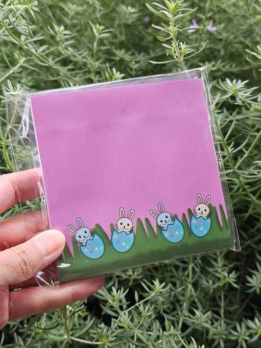 Pink bunnies sticky notes