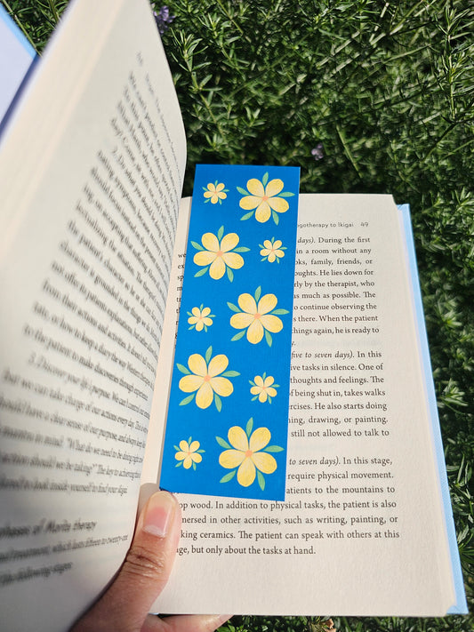 Yellow flower bookmark