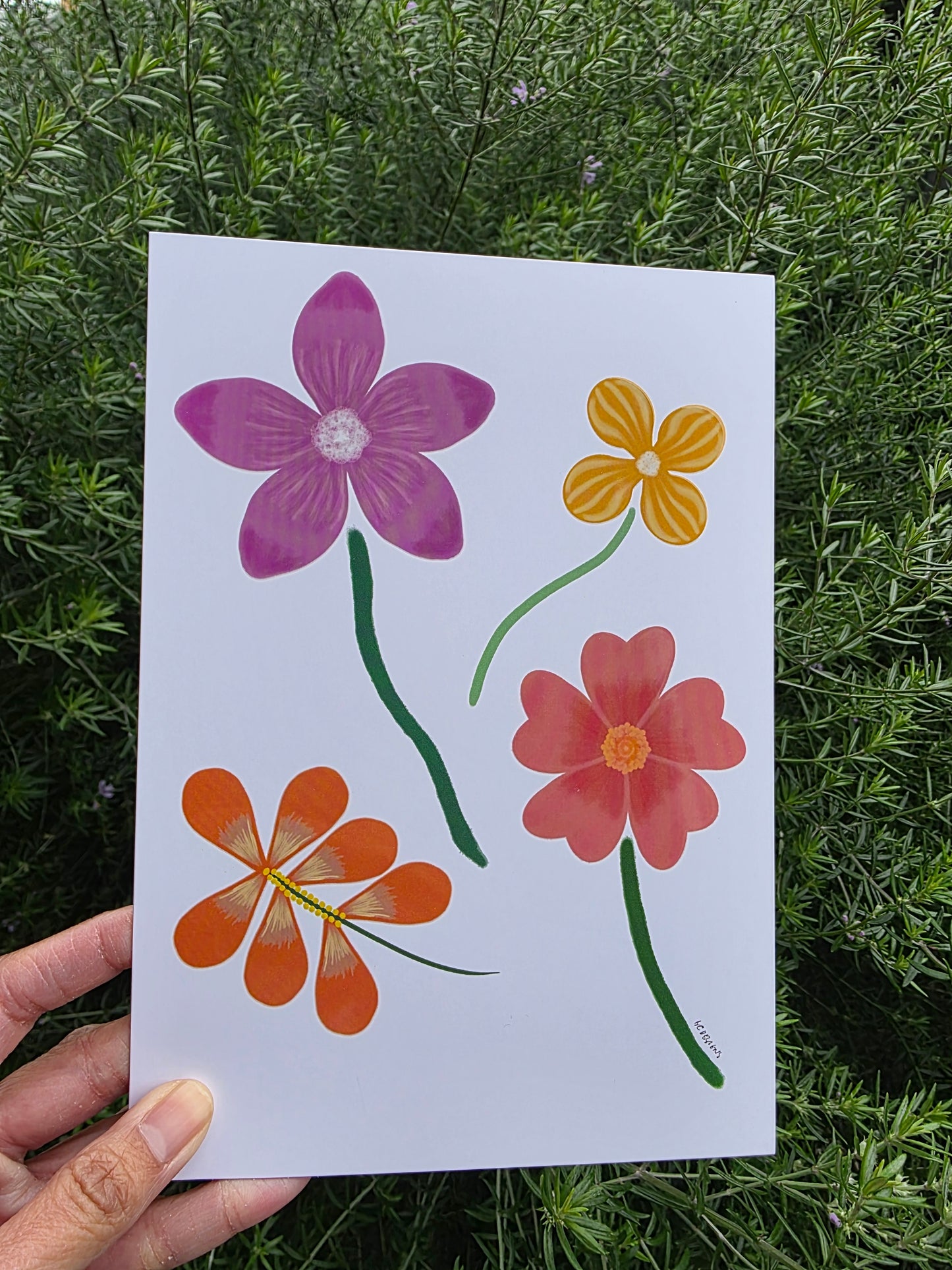 Four Flowers Art Print