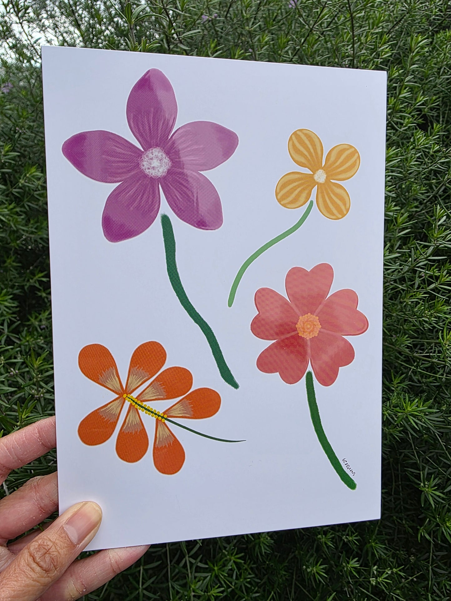 Four Flowers Art Print