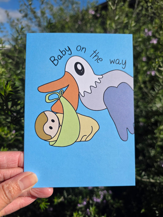 Baby on the way card