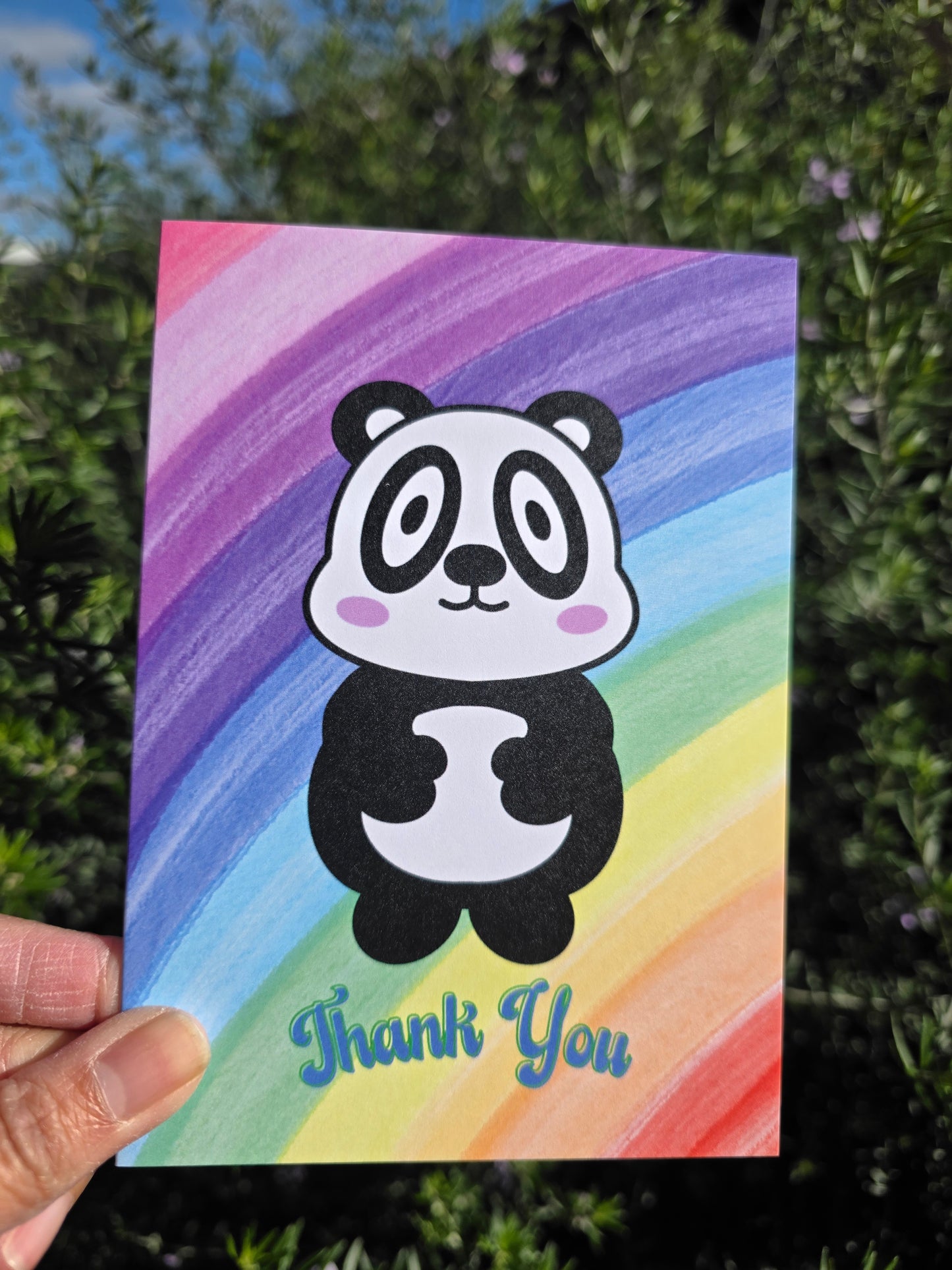 Thank you Panda coco rainbow card
