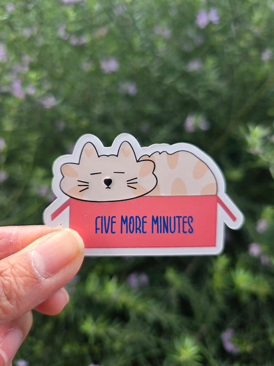 Cat in the box vinyl sticker