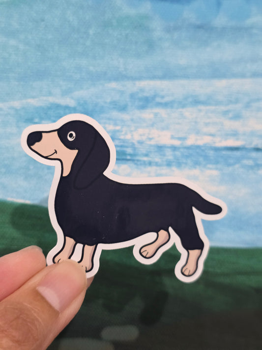 Long dachshund vinyl sticker