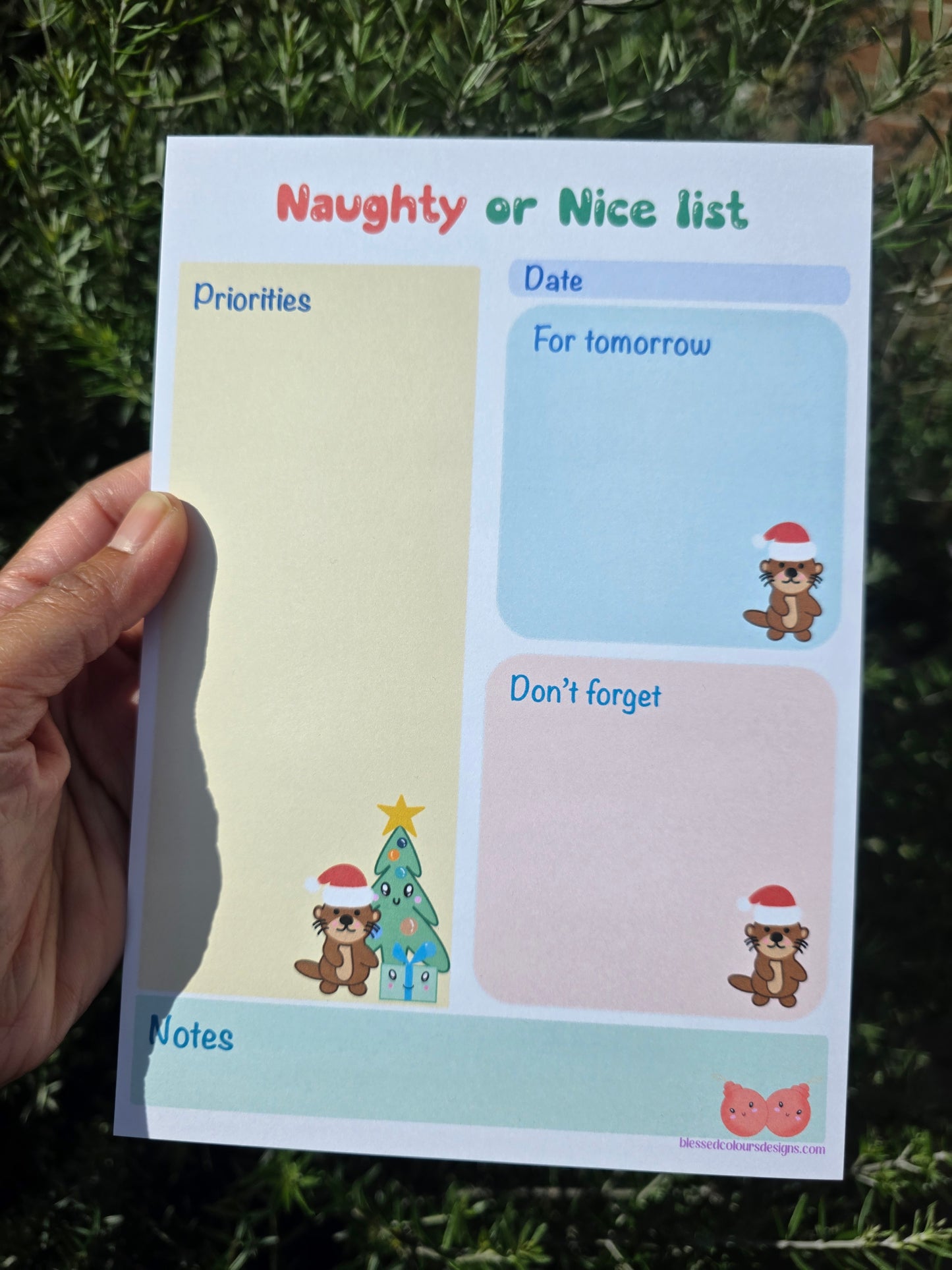 Otteroo Christmas A5 handmade notepad