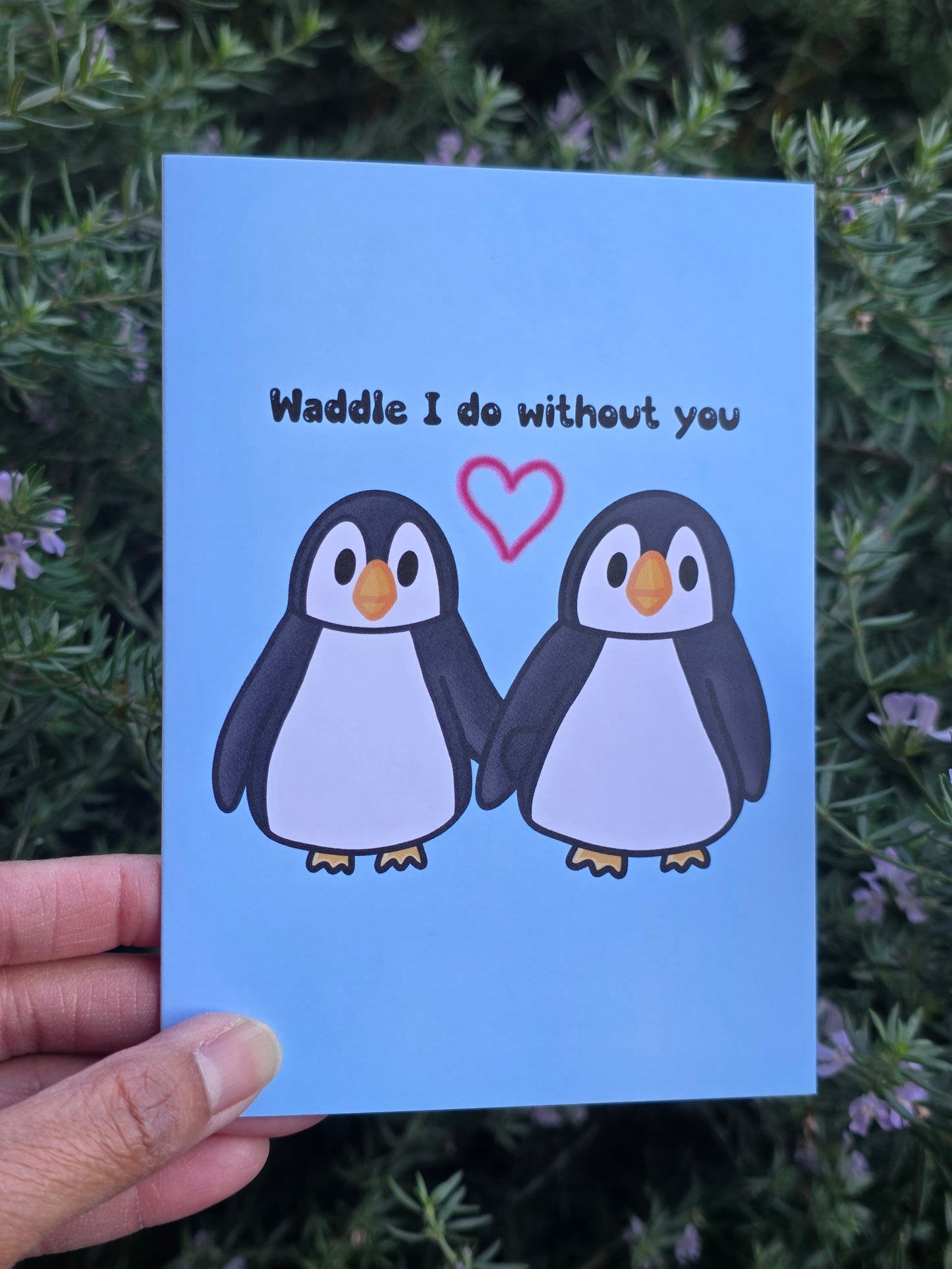 Penguin duo greeting card