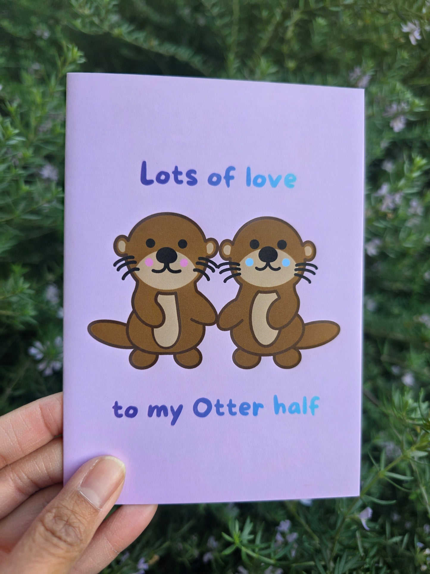Otter half greeting card