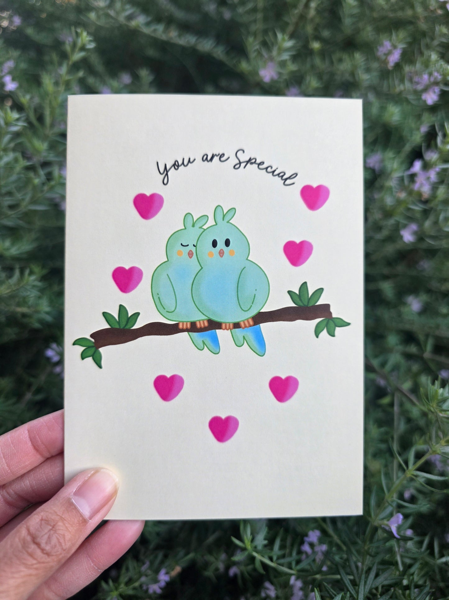 Lorikeets duo greeting card