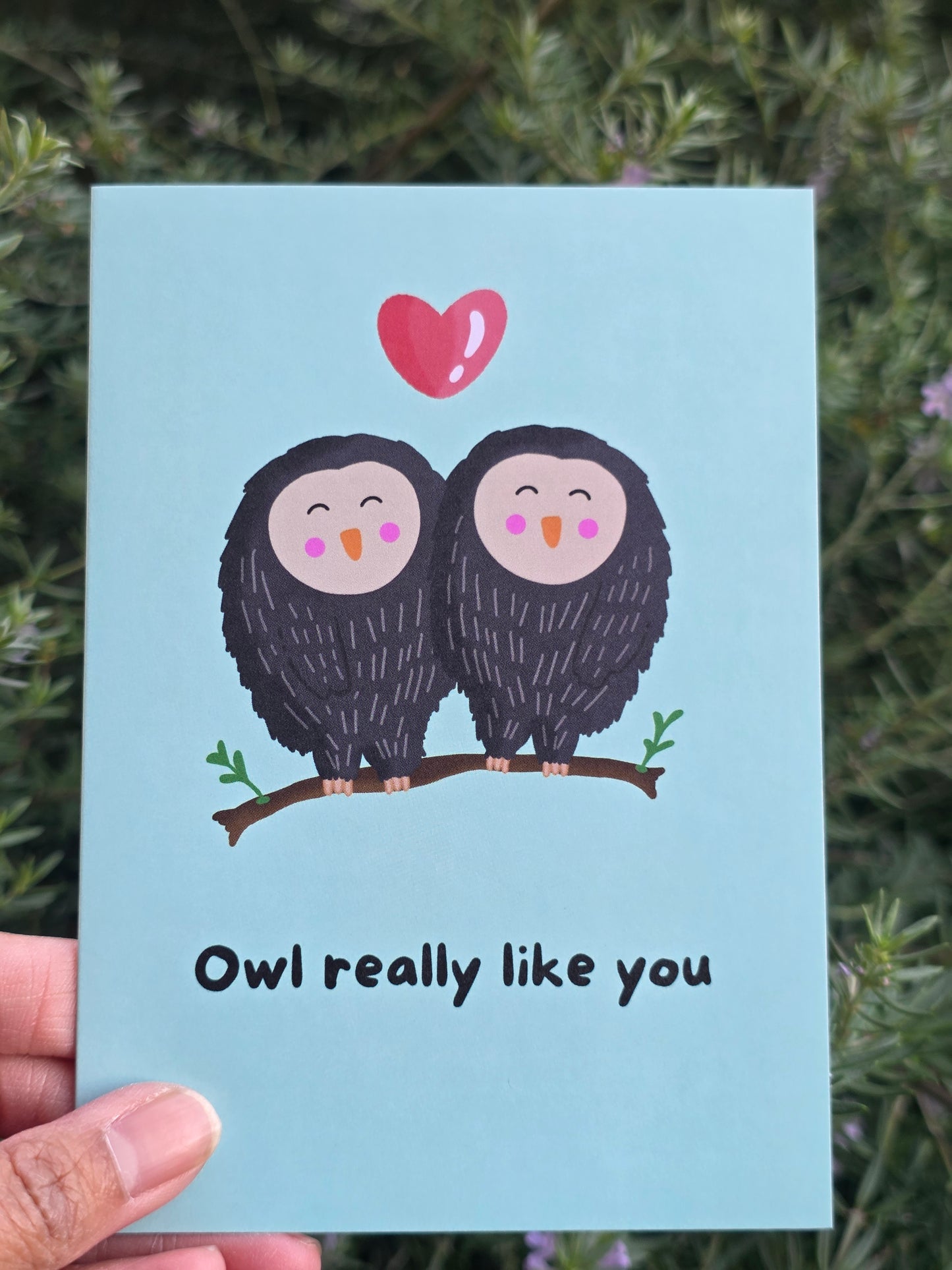 Owl really like you card