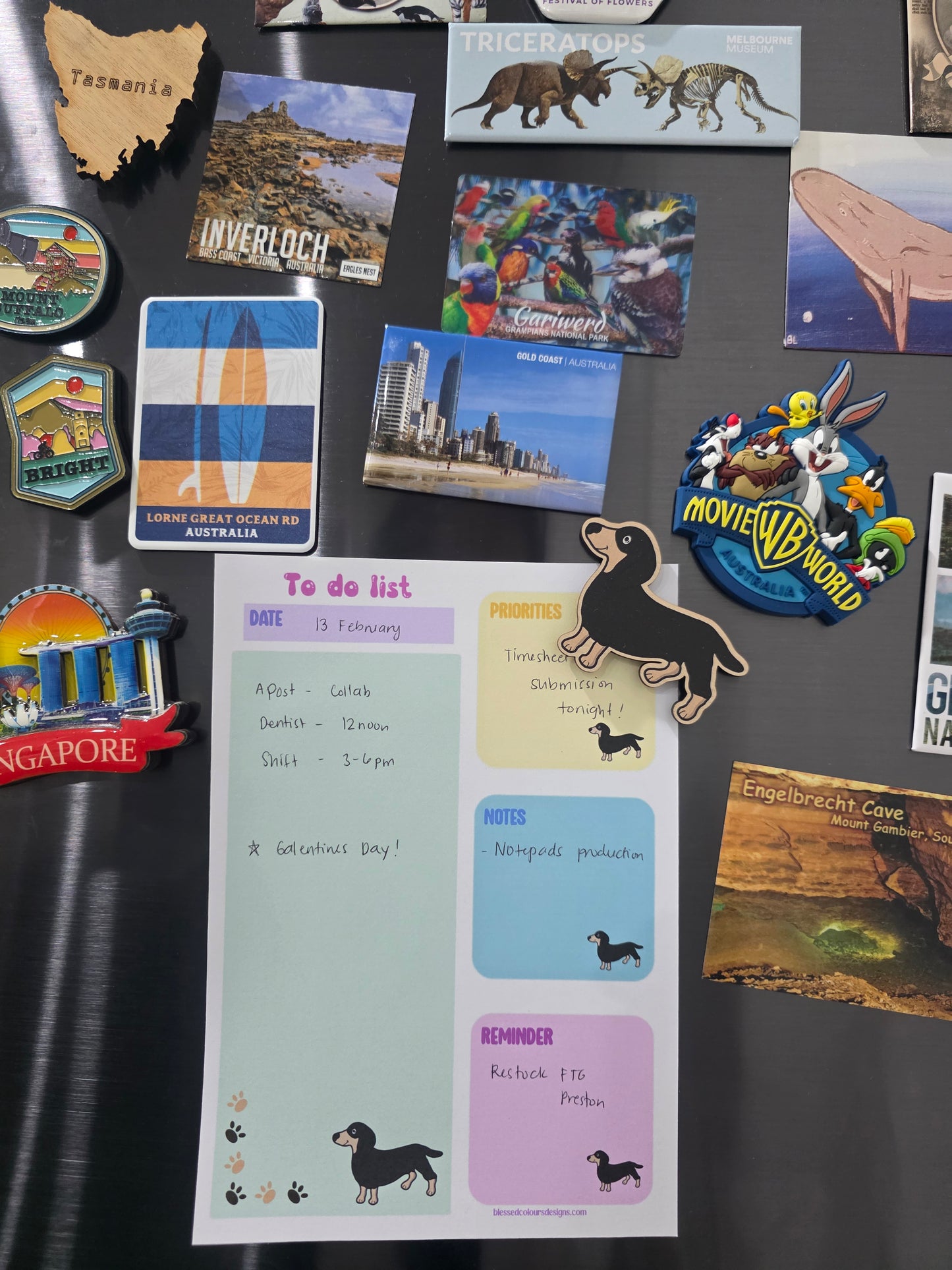 Dashi Dachshund Wooden Magnet