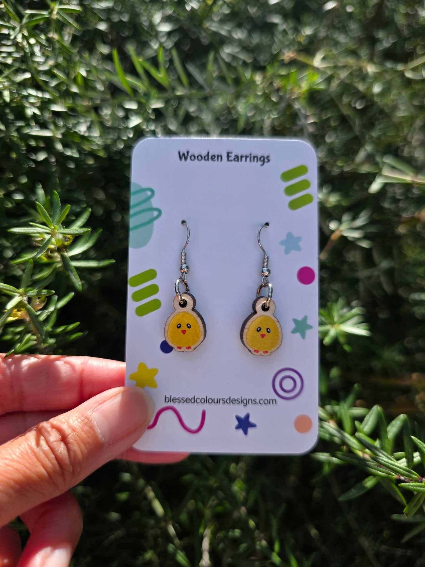Didi Duck wooden earring