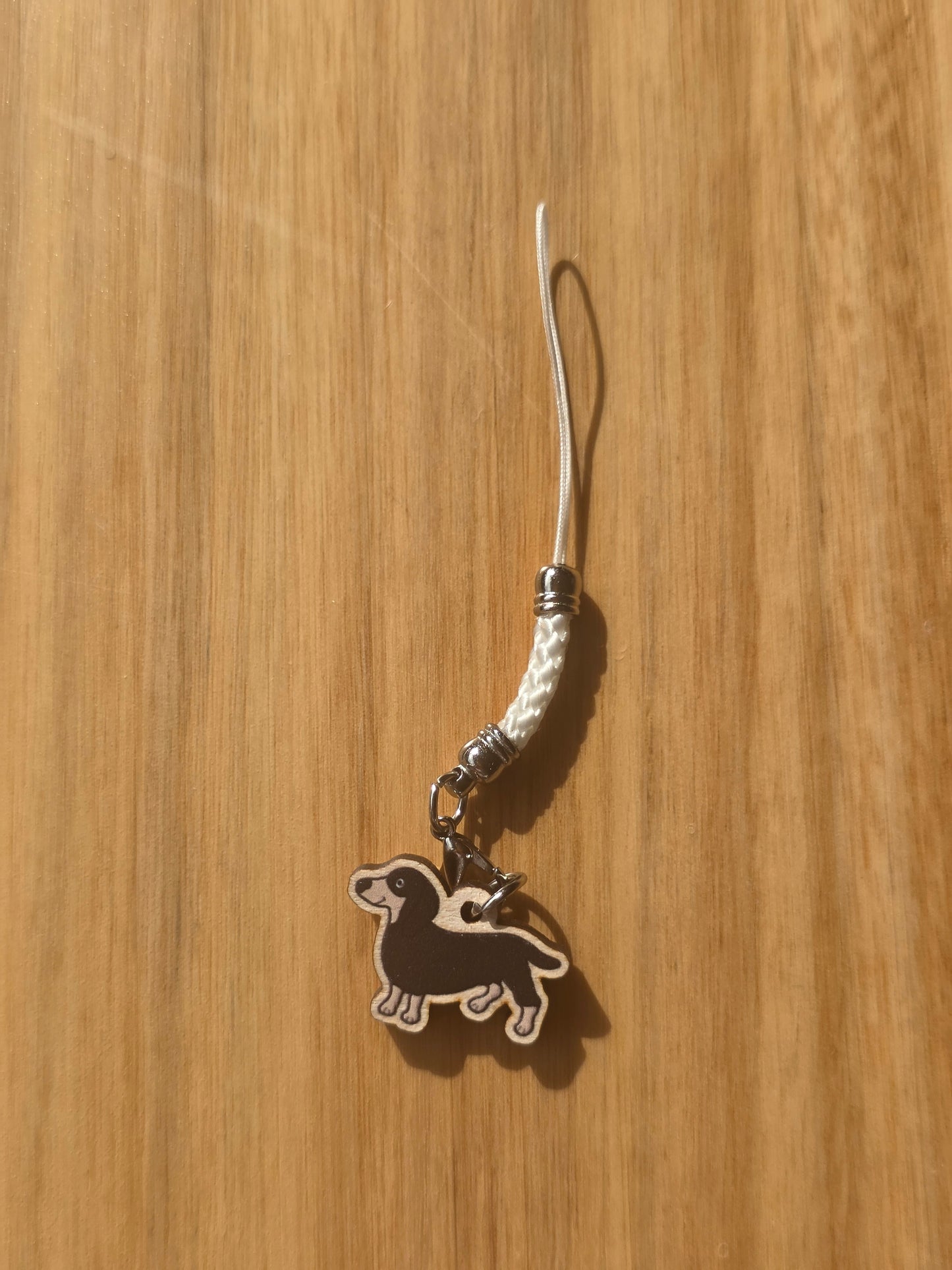 Doxie eco-wooden charm (black)