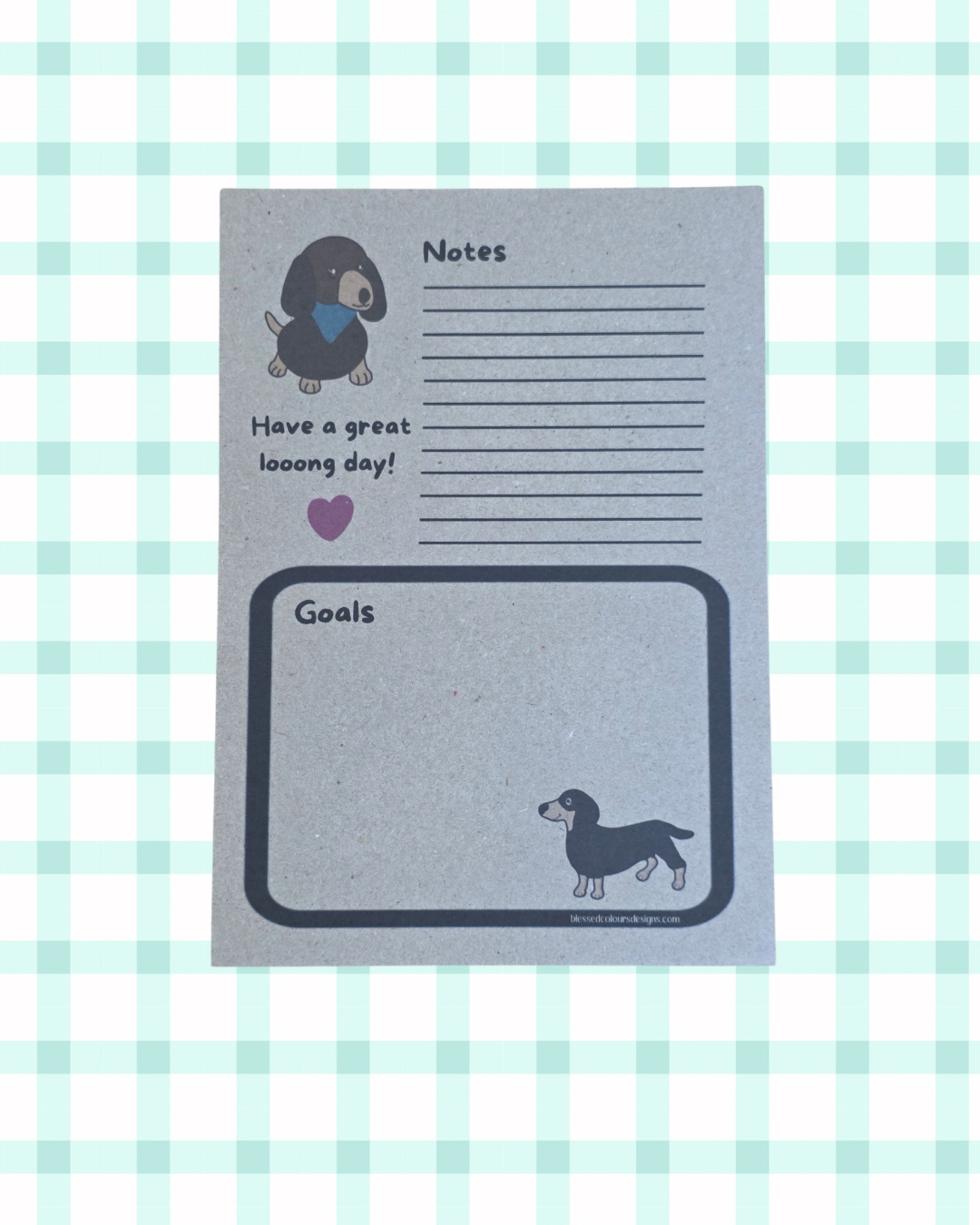 100% recycled hand-crafted A5 notepad - Dashi Doxie