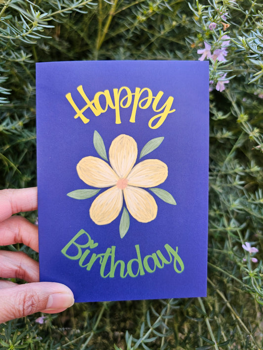 Happy Birthday Flower card