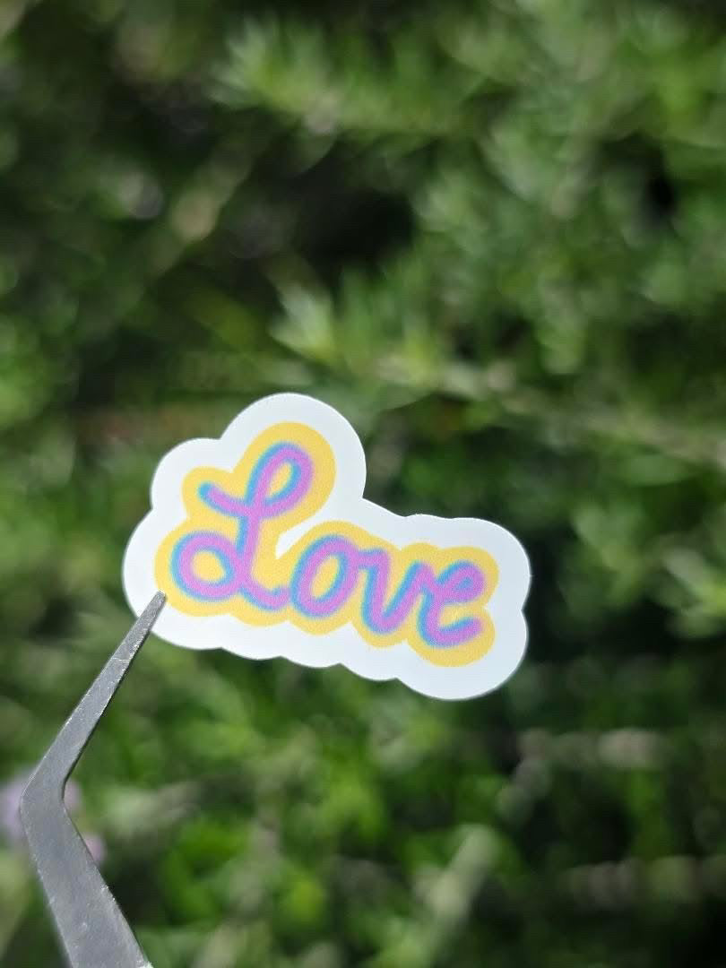 Love duo vinyl sticker sheet