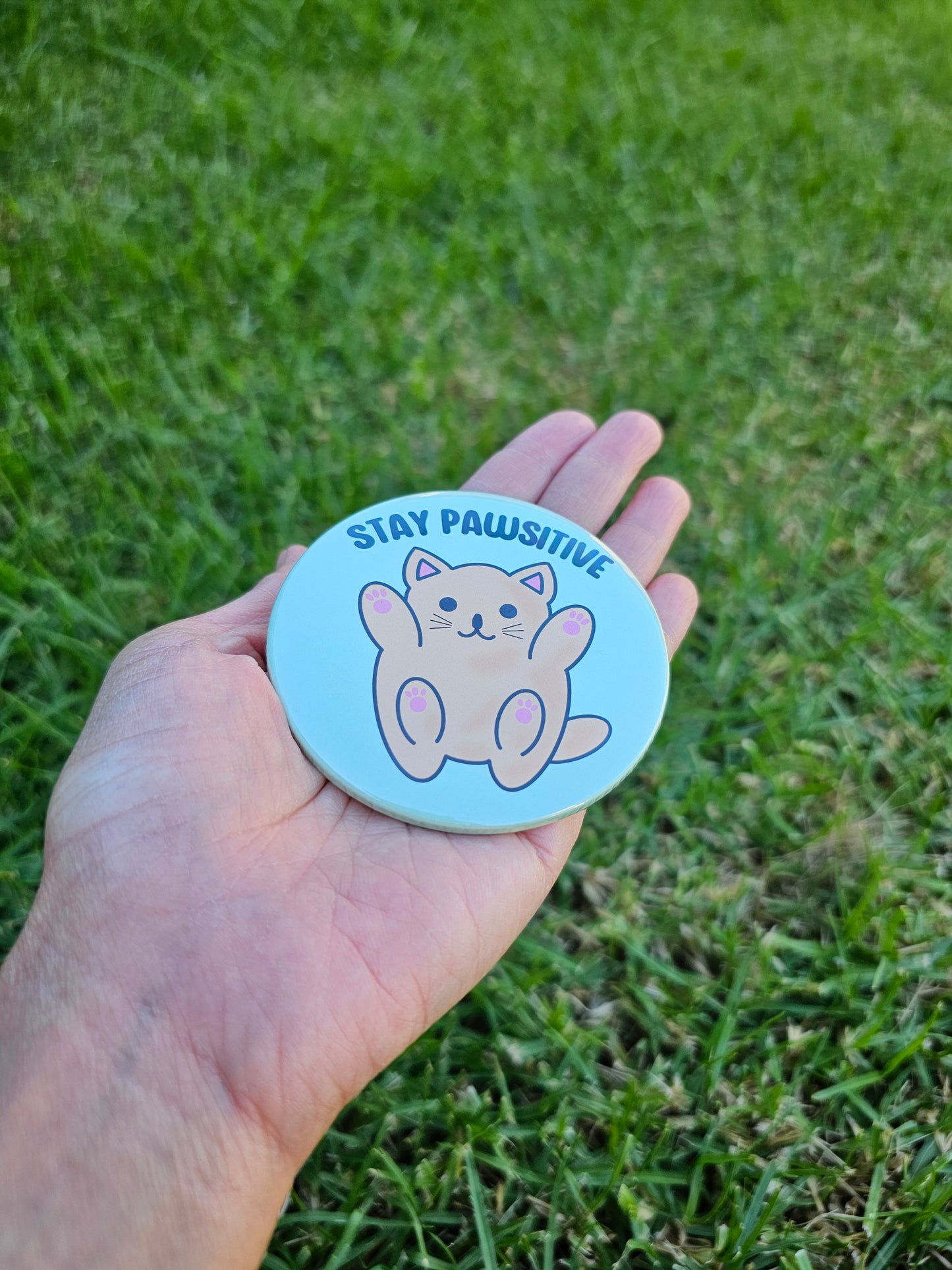 Stay Pawsitive pocket mirror