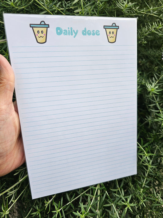A5 handmade notepad Daily Dose