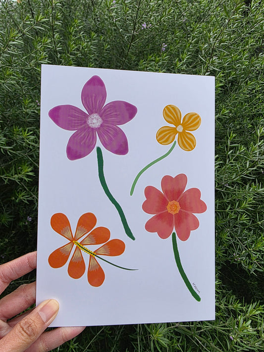 Four Flowers Art Print