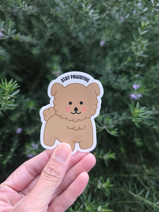 Stay Pawsitive Brown Woofy