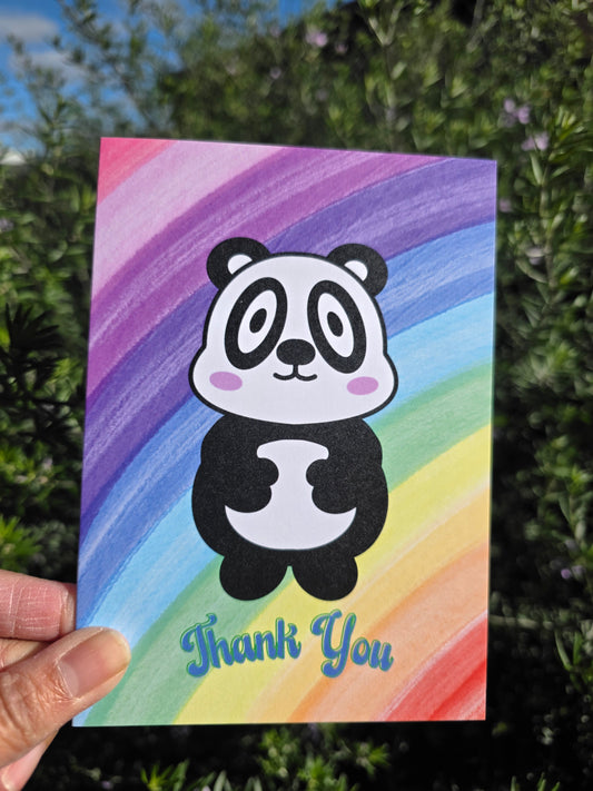 Thank you Panda coco rainbow card