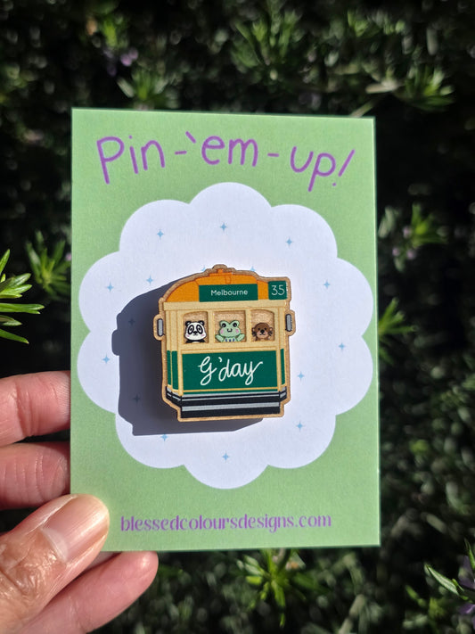 Tram wooden pin
