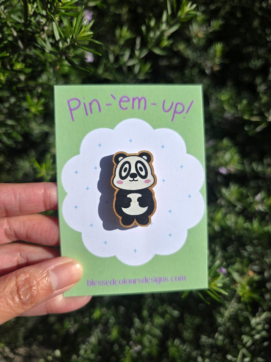Panda wooden pin
