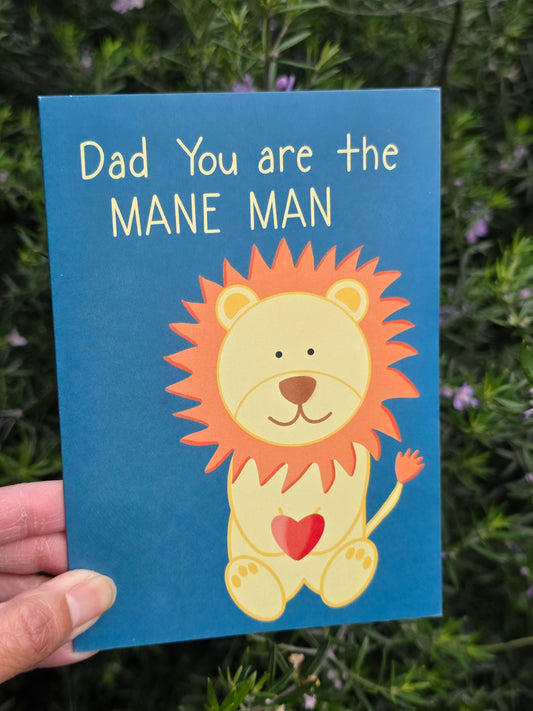 Lion Dad card