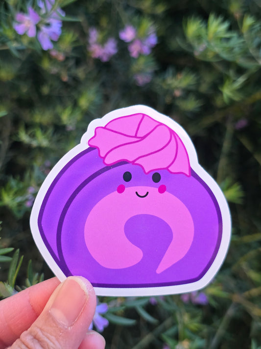 Taro cake vinyl sticker