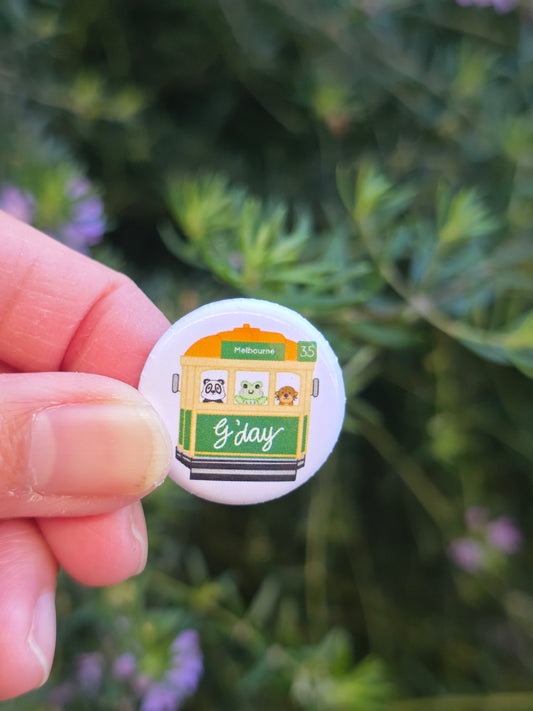 Melbourne tram tiny pin