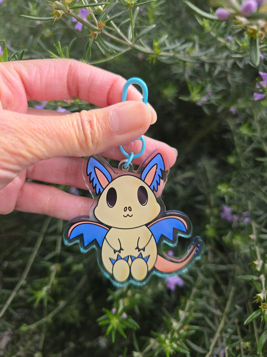 Blue droggo keychain