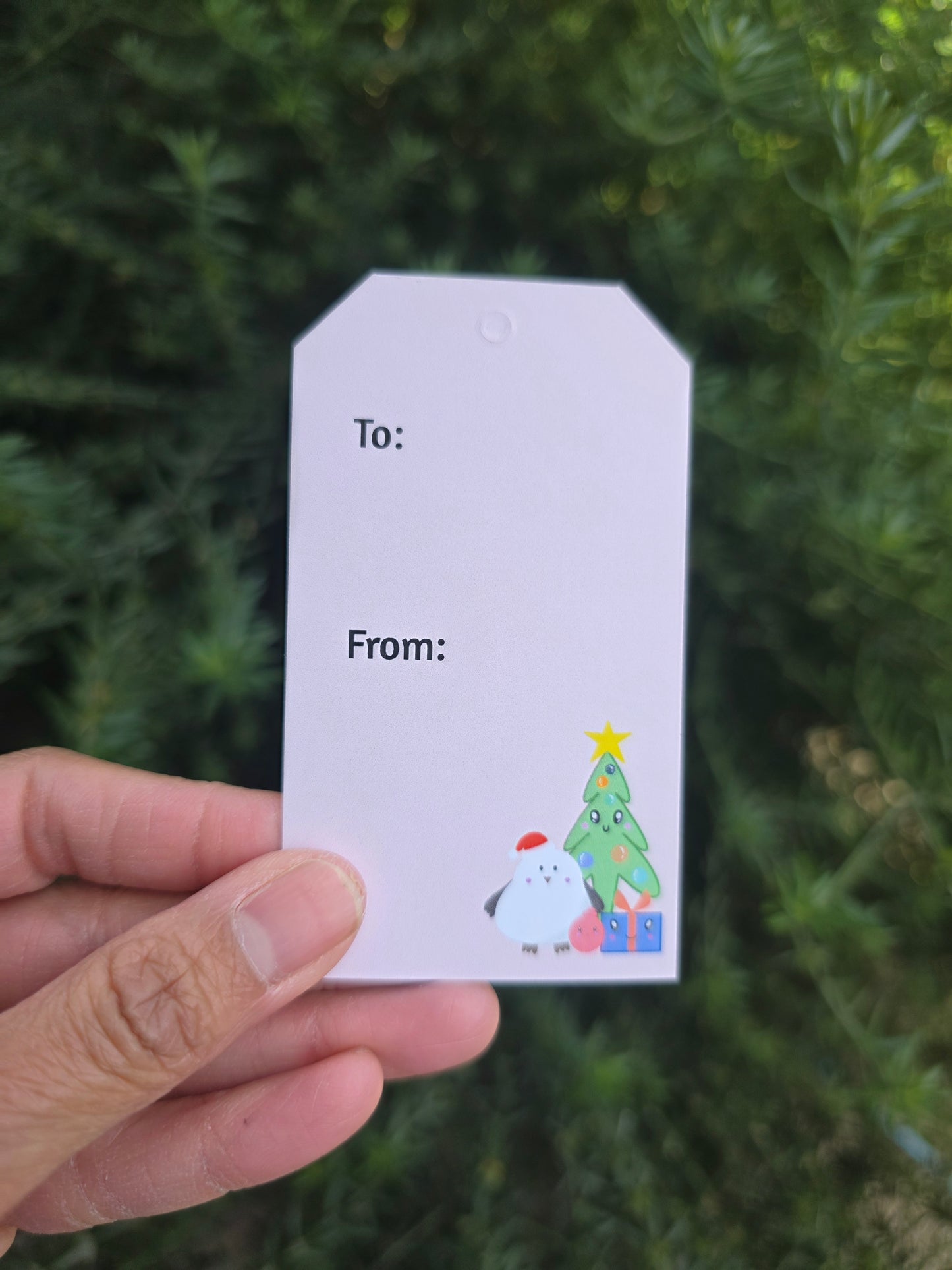 Snowie gift tag