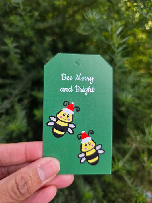 Bee Merry Christmas Gift tag