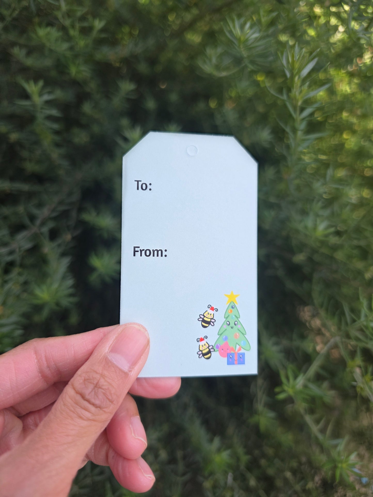 Bee Merry Christmas Gift tag