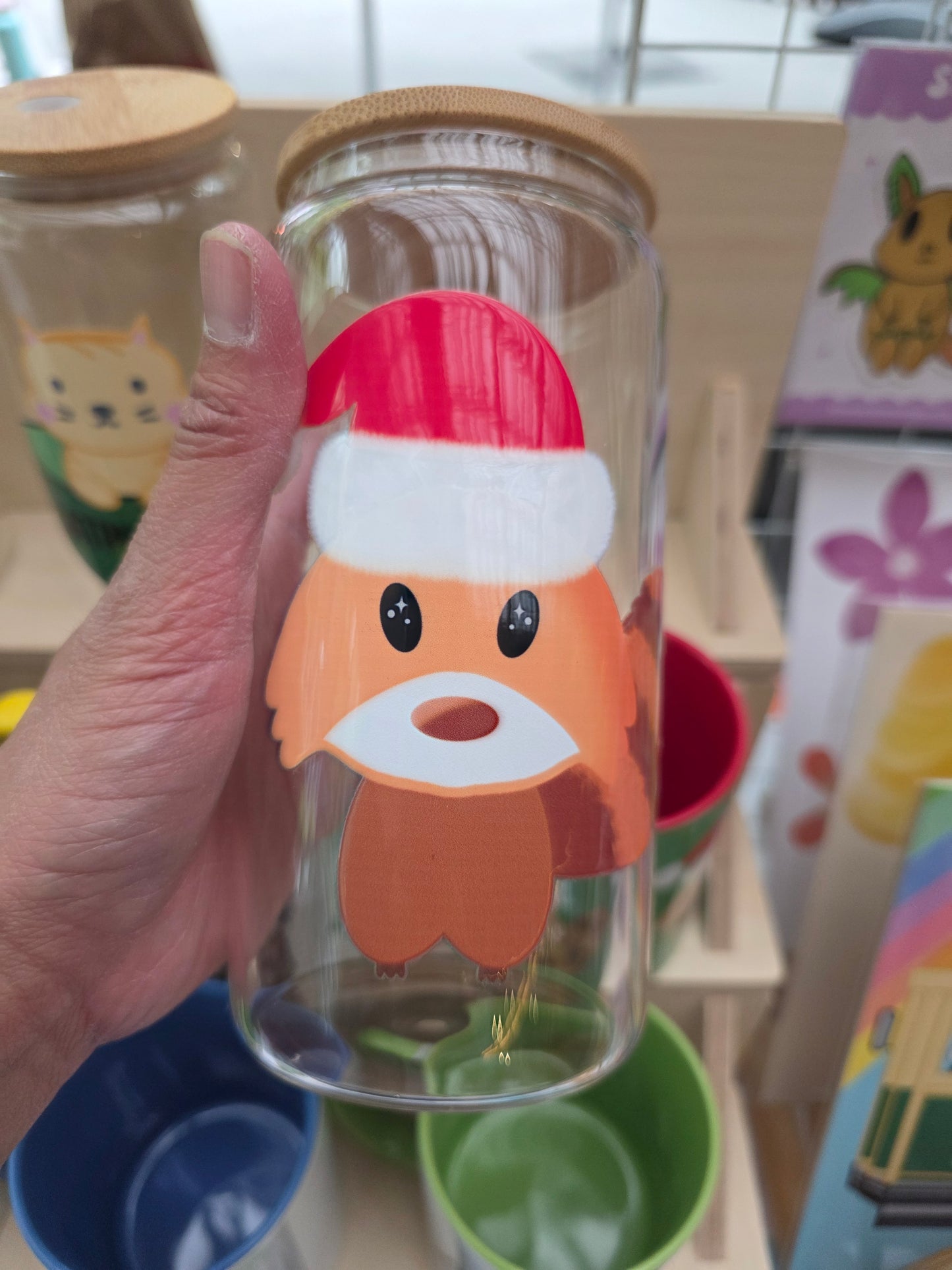Pulah the red panda glass tumbler