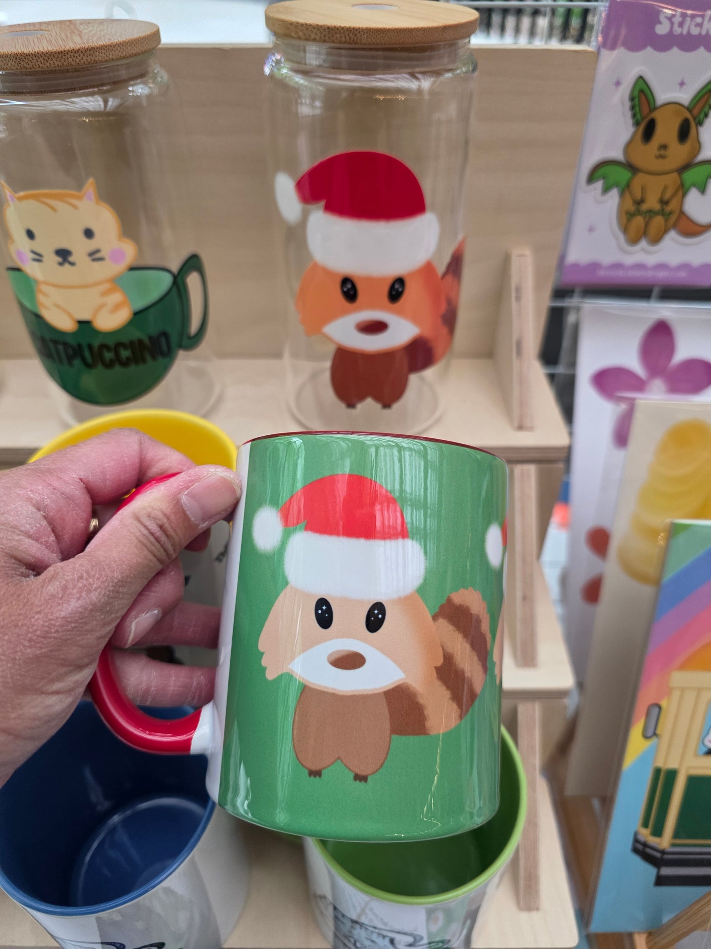 Pulah the red panda Christmas mug