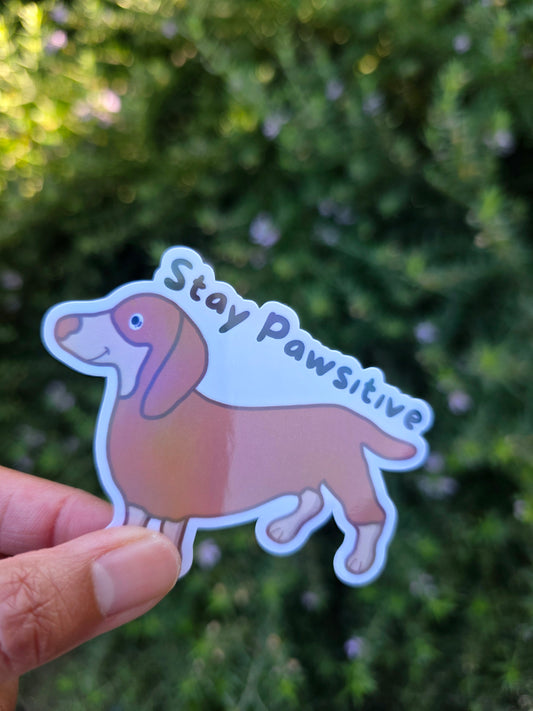 Red Dashi holographic vinyl sticker