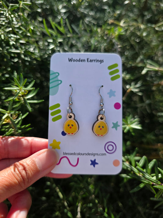 Didi Duck wooden earring