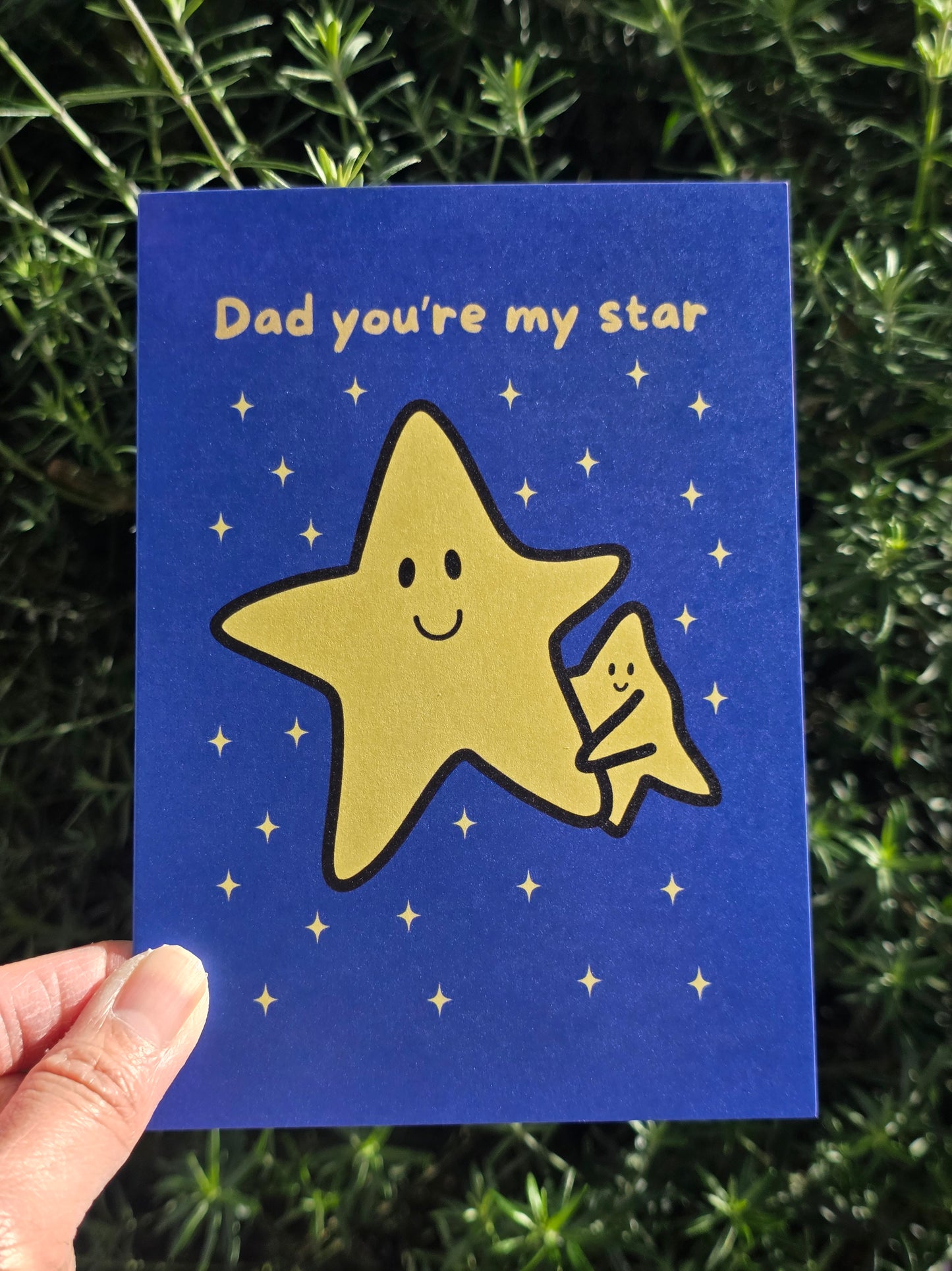 Dad you are a star card