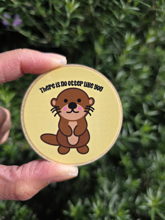 Otter eco-wooden magnet