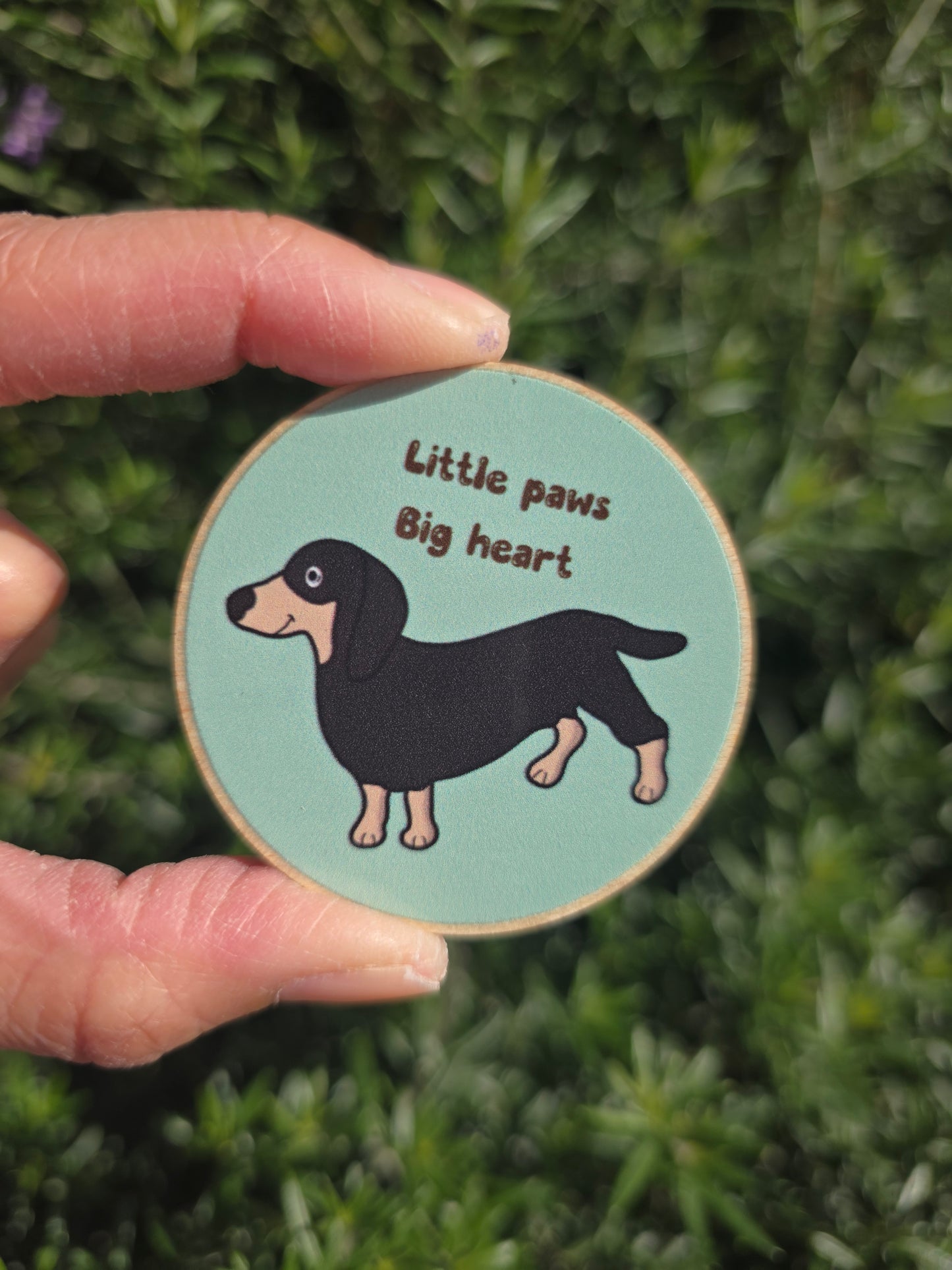 Doxie exo-wooden magnet