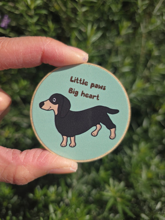 Doxie exo-wooden magnet