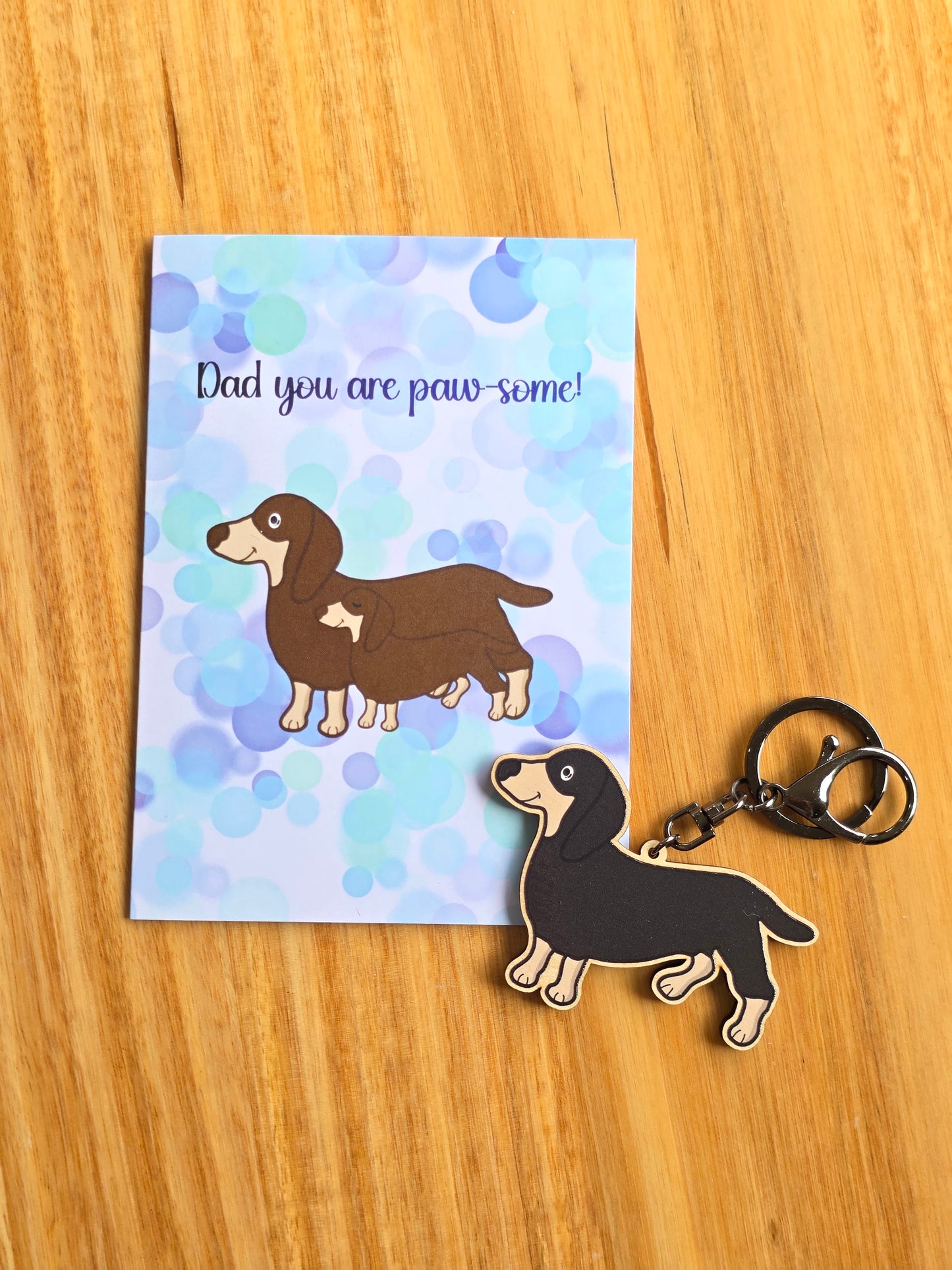 Doxie Dad eco-friendly keyring set