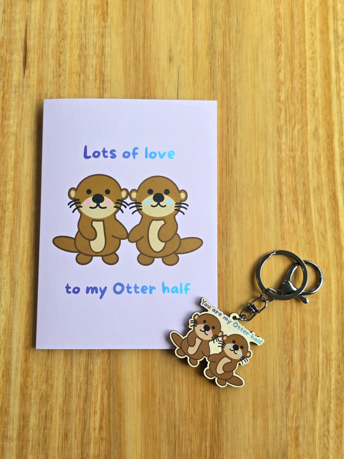 Otter duo eco-friendly keyring set