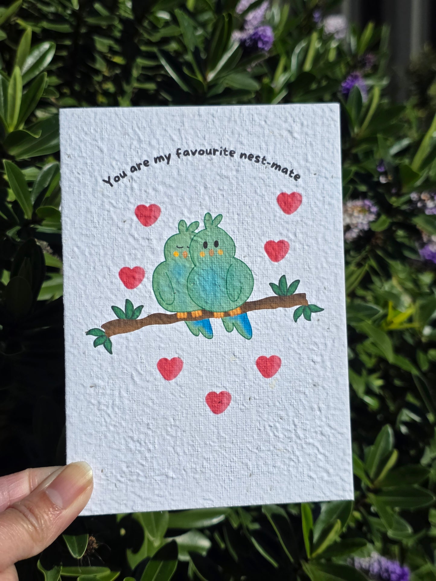 Couple bird seeded card