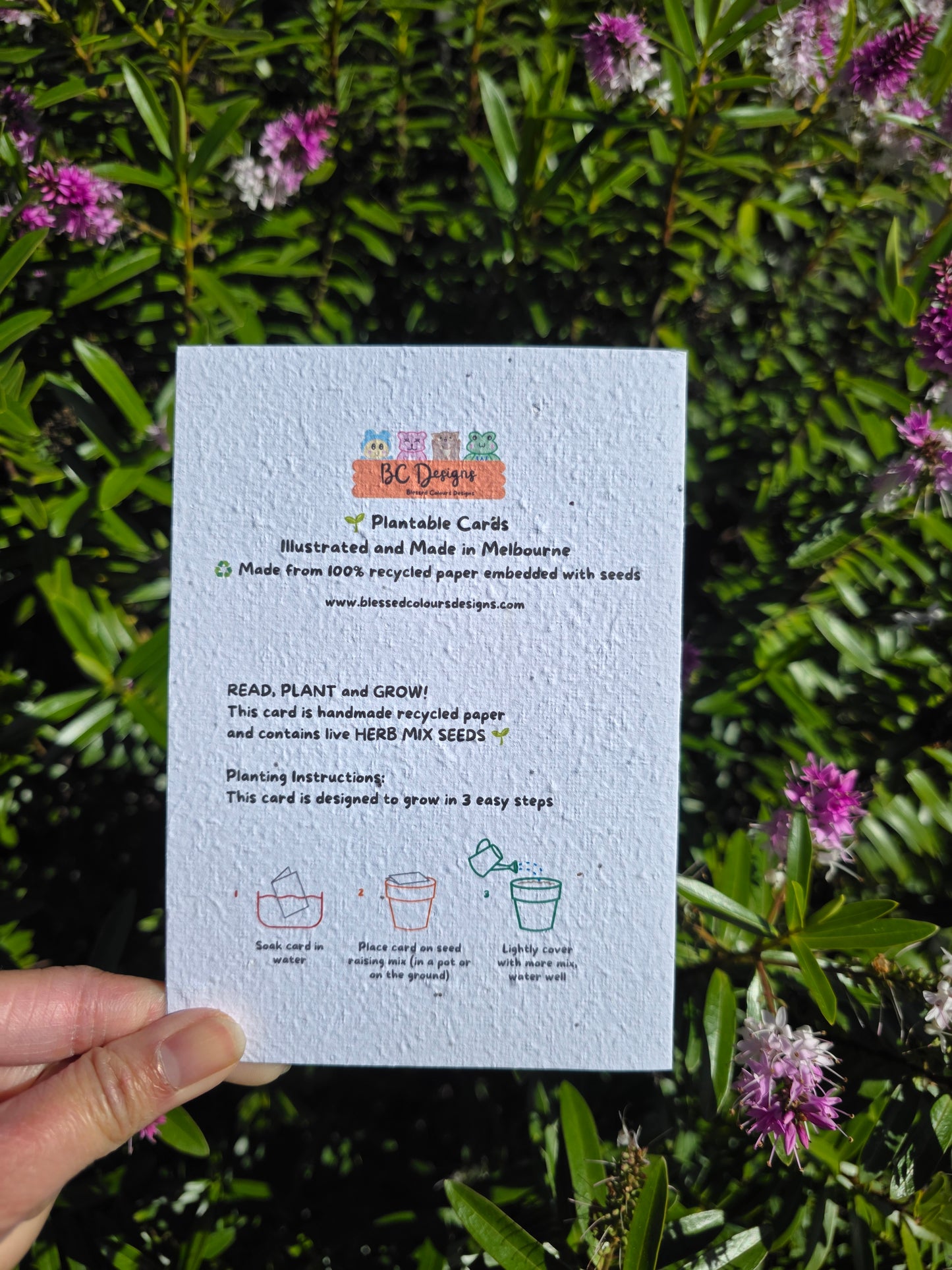 Just Perching Birthday seeded card