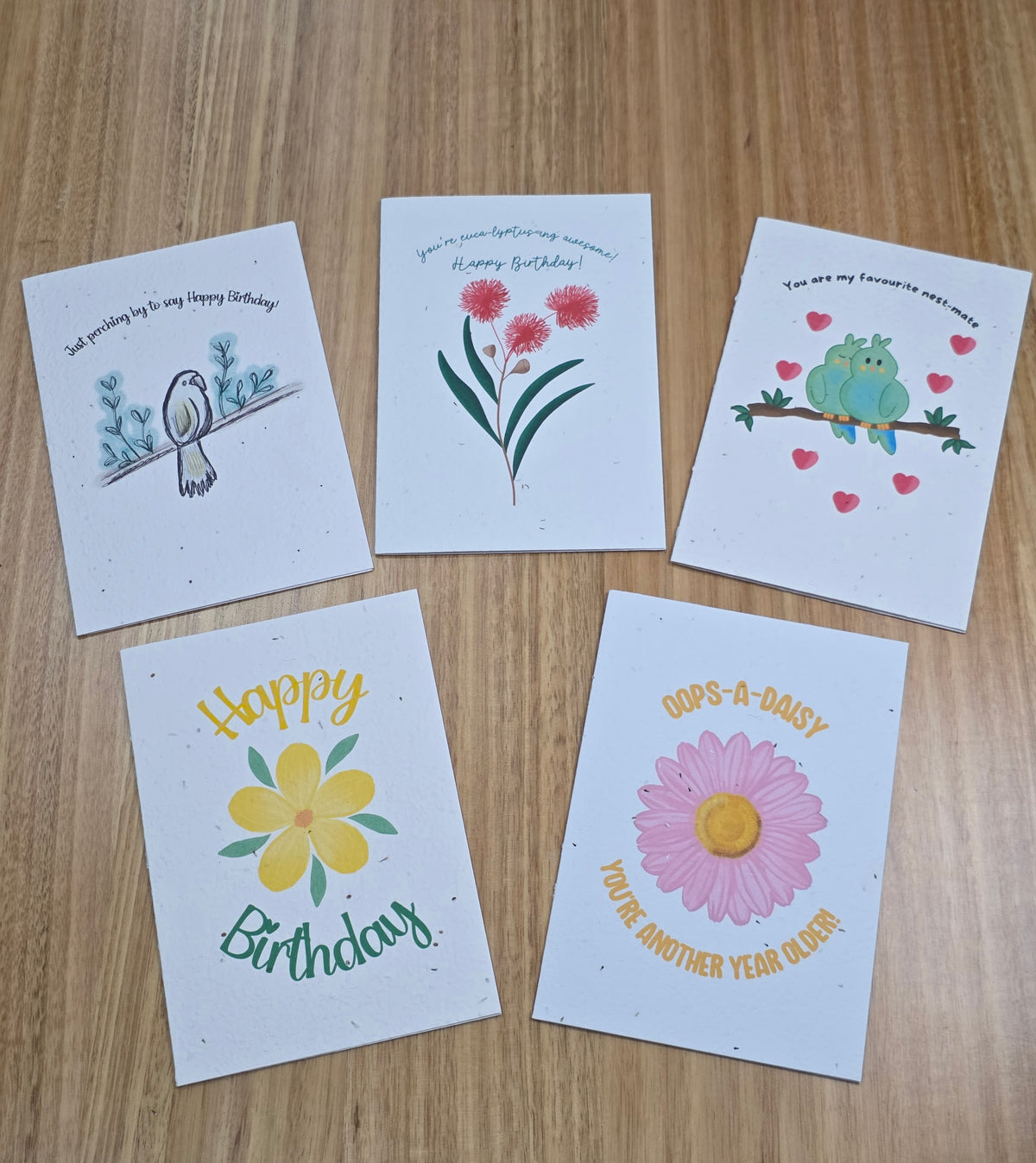 Seeded Spring Cards Complete Set of 5